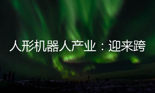 人形机器人产业:迎来跨越发展 赋能千行百业