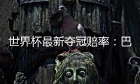 世界杯最新夺冠赔率：巴西第一 凯恩成金靴奖最大热门